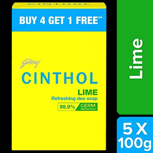 Cinthol Lime Refreshing Deo Soap, 100 g (B4G1)